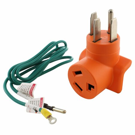 AC WORKS 14-50P 50A 4-Prong Plug to 10-30R 3-Prong Dryer Outlet AD14501030